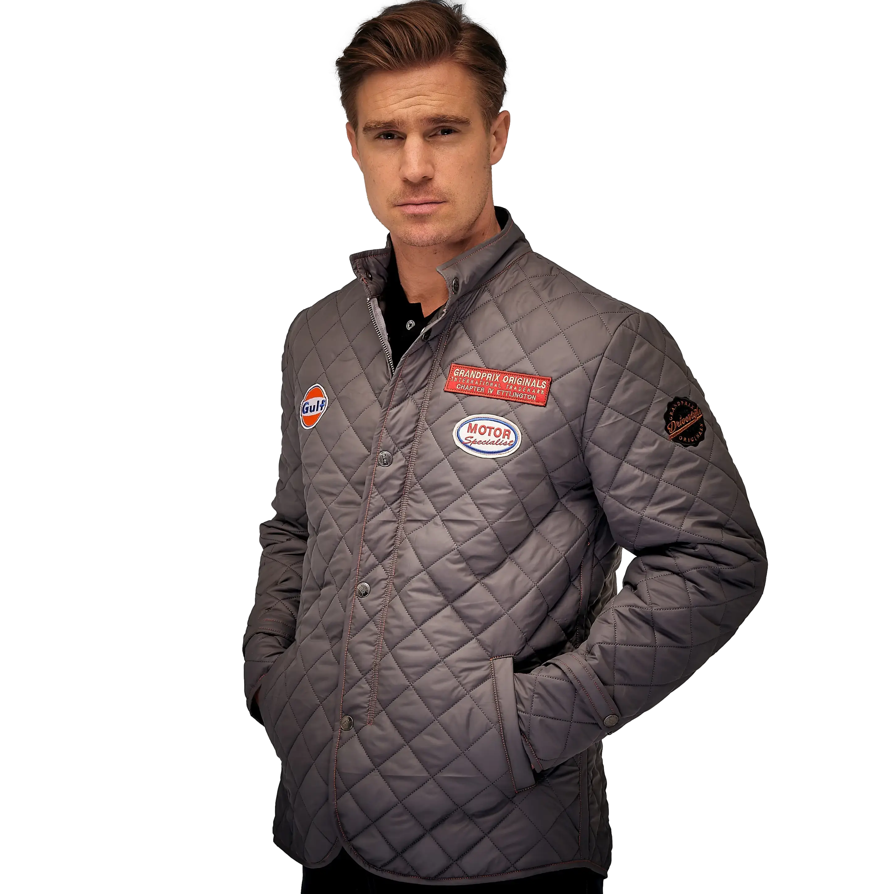 Gulf Gentleman Driver Jacket in Steel Gray – GrandPrix