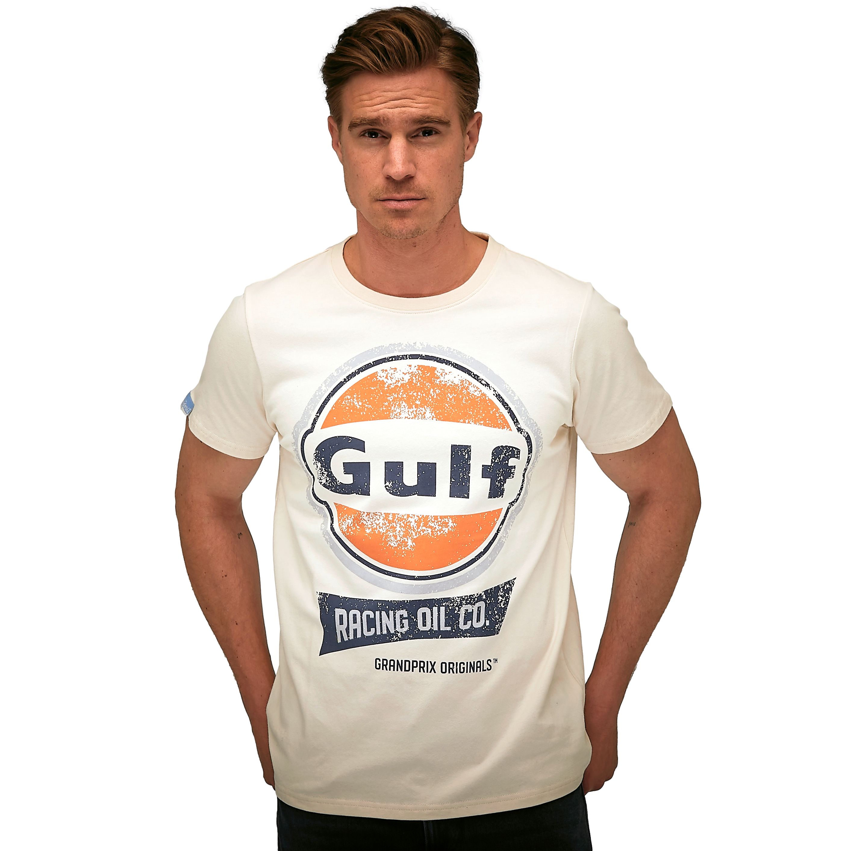 Gulf Racing Oil T Shirt in Cream