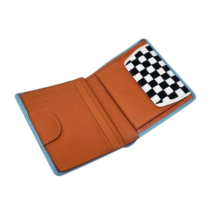 Gulf Leather Wallet in Gulf Blue