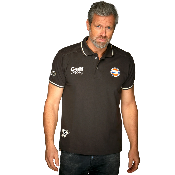 Gulf Vintage Polo in Anthracite