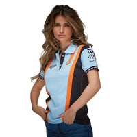 Women's Gulf Racing Team Polo in Gulf Blue