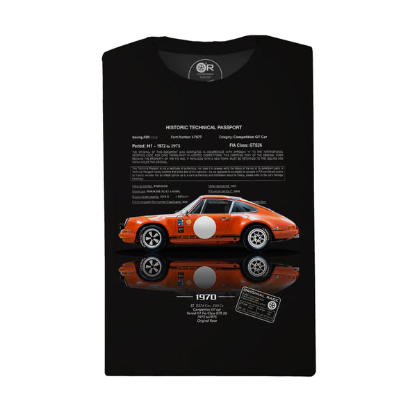 **NEW** 1970 Porsche ST T-Shirt in Black (Slim Cut)