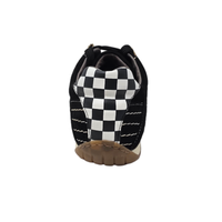 Women's Racing Sneaker in Black and Gold