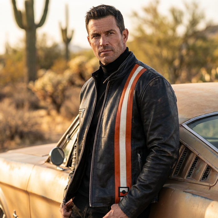 Foose Performance × GrandPrix Originals – Vintage Leather Jacket