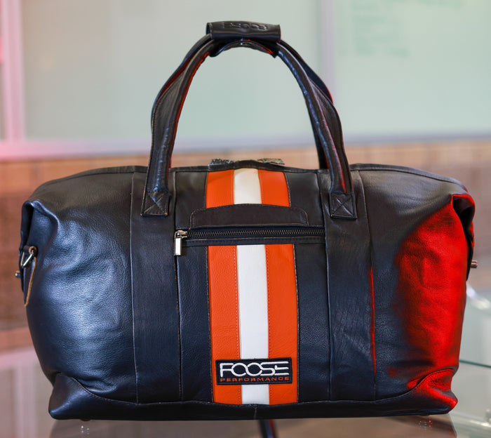 Foose Performance × GrandPrix Originals – Vintage Leather Duffel Bag