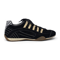 Men's Racing Sneaker in Black & Gold (Pepita Edition)