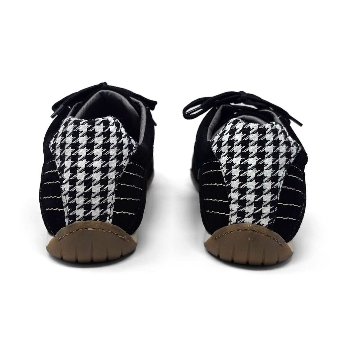 Men's Racing Sneaker in Black & Gold (Pepita Edition)