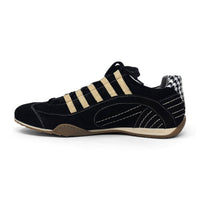 Men's Racing Sneaker in Black & Gold (Pepita Edition)