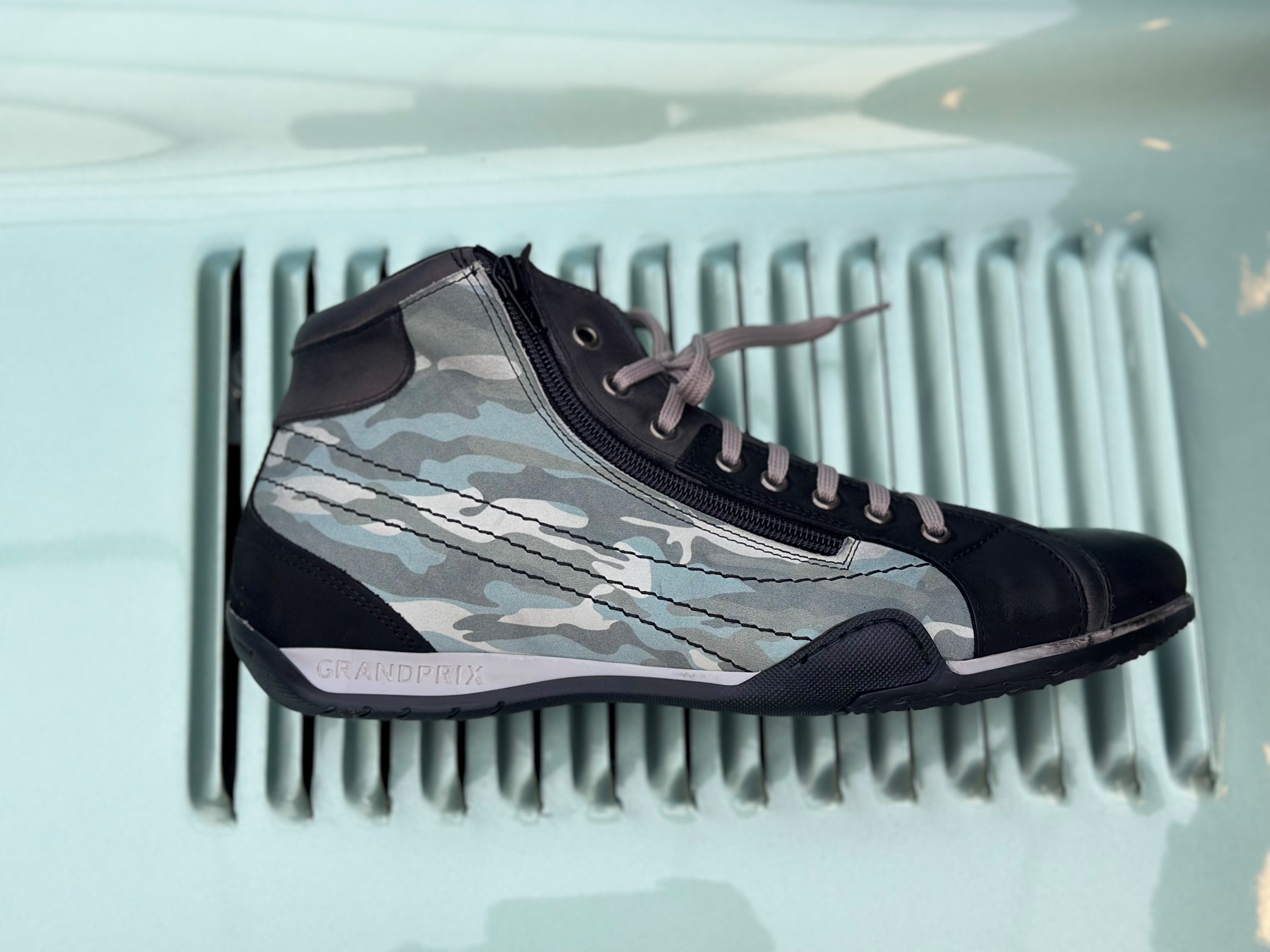 Men s GrandPrix High Top Sneaker in Green Camouflage GrandPrix Originals USA