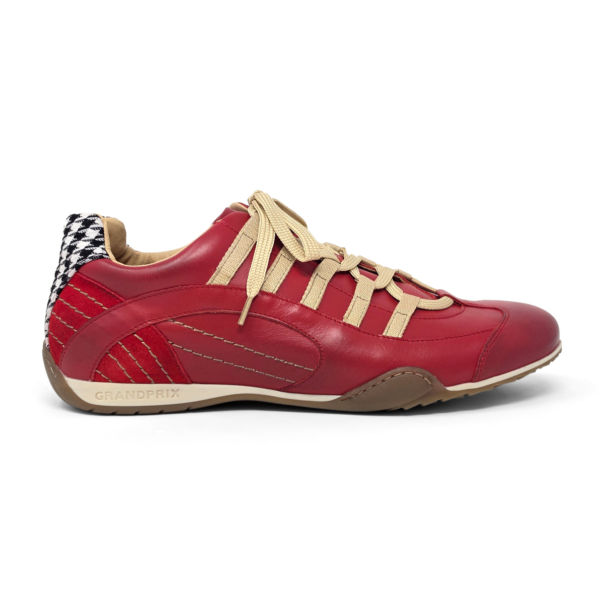Men's Racing Sneaker in Corsa Rosso (Pepita Edition)