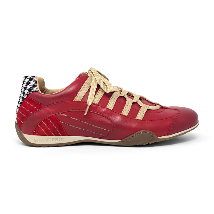 Men's Racing Sneaker in Corsa Rosso (Pepita Edition)