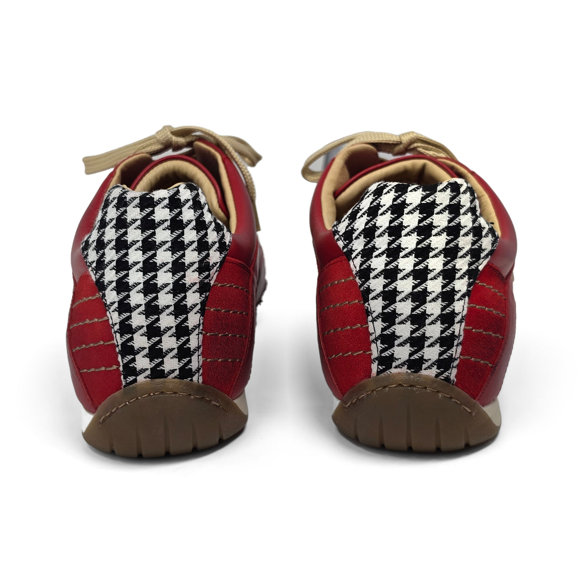Men's Racing Sneaker in Corsa Rosso (Pepita Edition)