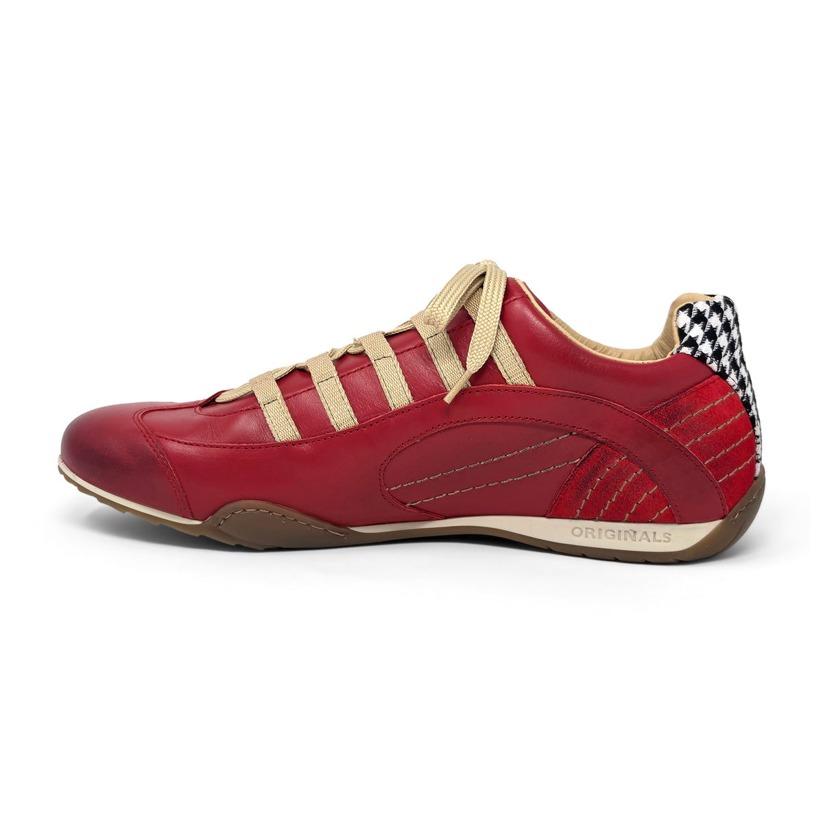Men's Racing Sneaker in Corsa Rosso (Pepita Edition)