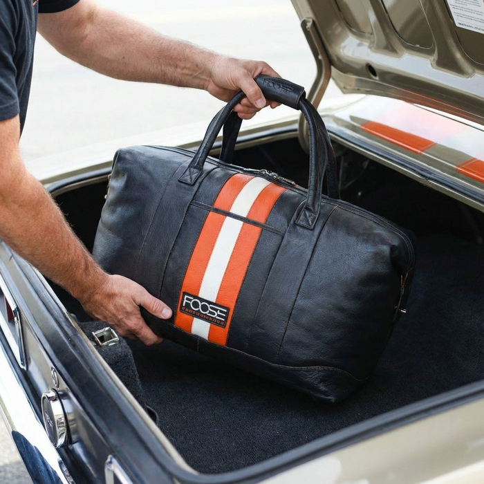 Foose Performance × GrandPrix Originals – Vintage Leather Duffel Bag