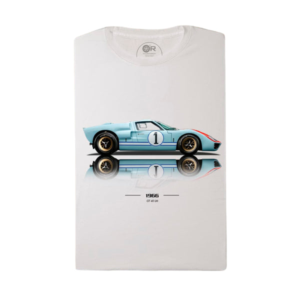**NEW** Ford GT40 LM T-Shirt in White (Slim Cut)