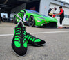 Men's Racing Sneaker in Green Hell (Bright Green and Black)
