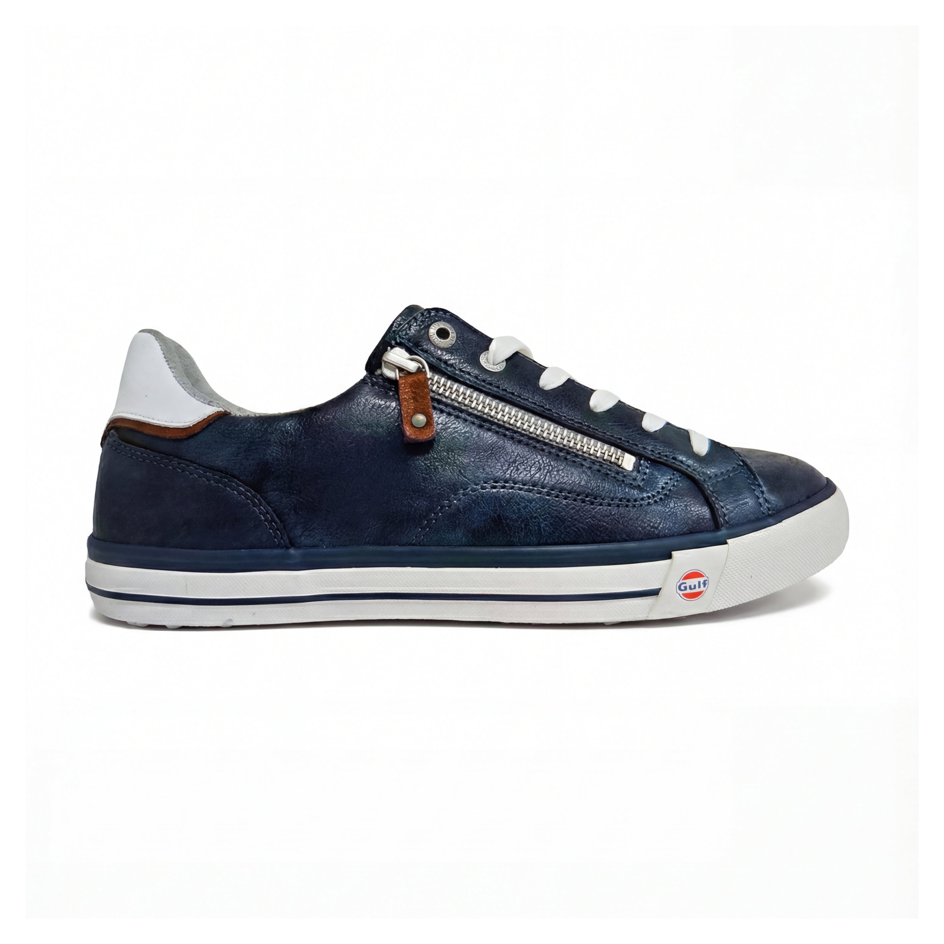 Men's Gulf Low-Top Zip Sneakers in Indigo – GrandPrix Originals USA