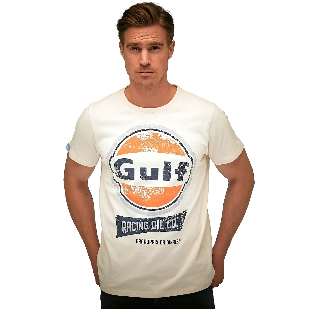 Gulf Racing Oil T-Shirt in Cream – GrandPrix Originals USA