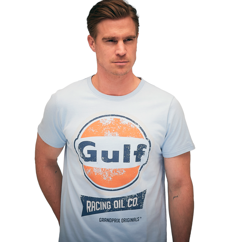 Gulf Racing Oil T-Shirt in Gulf Blue