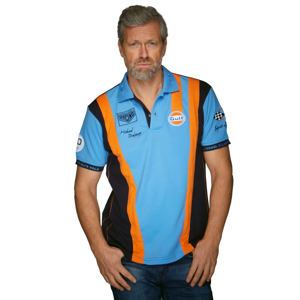 Gulf Racing Team Polo in Cobalt – GrandPrix Originals USA