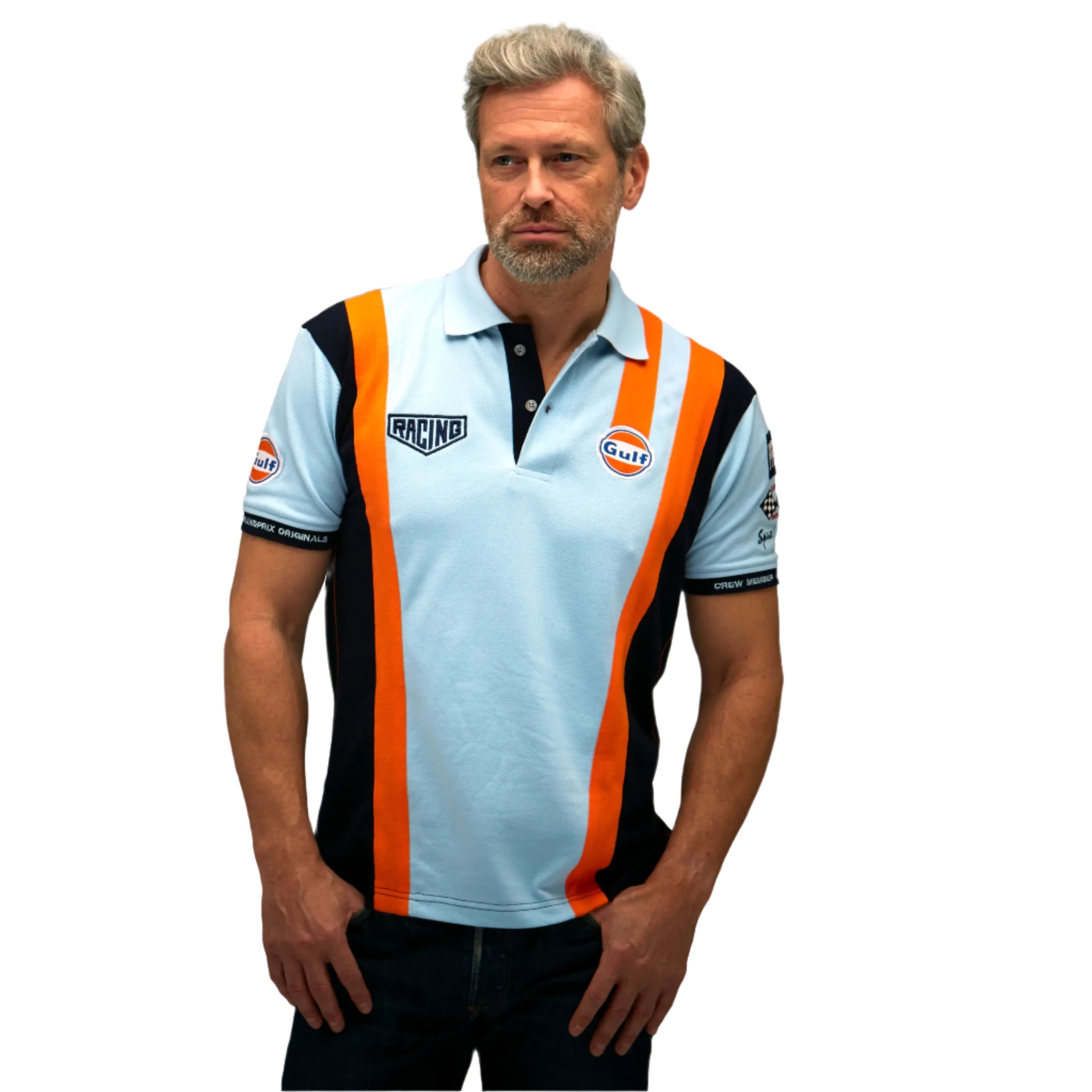 Gulf Racing Team Polo in Gulf Blue – GrandPrix Originals USA