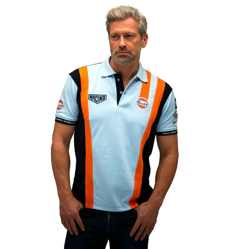 Gulf Racing Team Polo in Gulf Blue