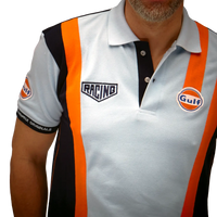 Gulf Racing Team Polo in Gulf Blue