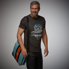 Gulf Leather Silverstone Messenger Bag in Gulf Blue