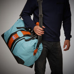 Gulf Leather Large Duffel Bag in Gulf Blue