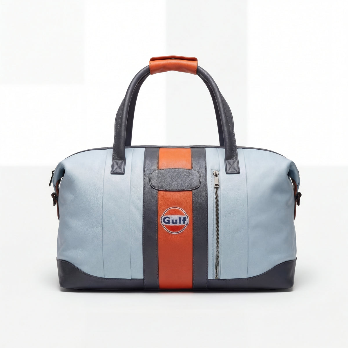 Gulf Leather Duffel Bag in Heritage Gulf Blue