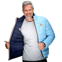 Gulf Reversible Puffer Jacket in Navy / Gulf Blue