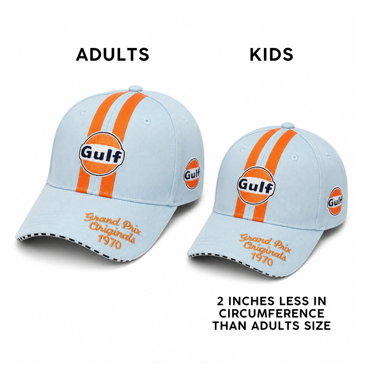 Kids Gulf 1970 Baseball Cap / Hat in Gulf Blue