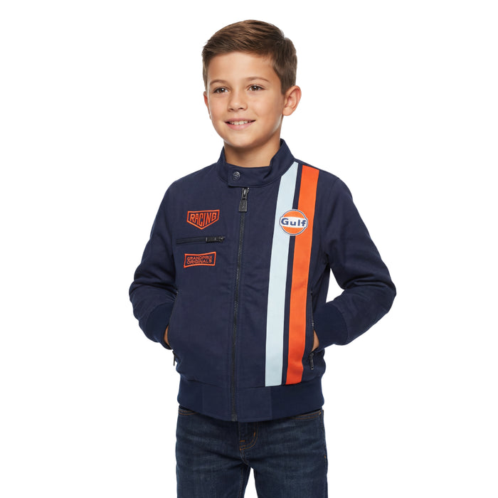 Kids Gulf Roadmaster Bomber Jacket in Navy