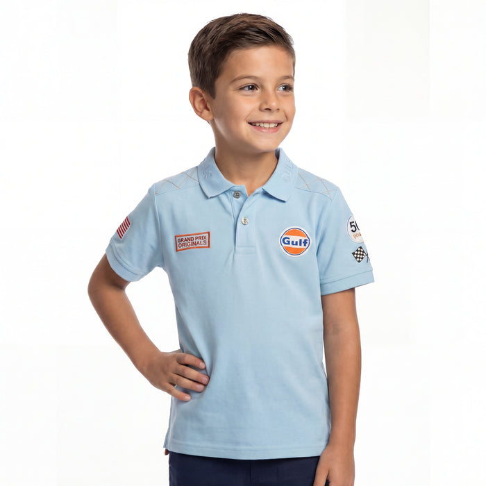 Kids Gulf Polo in Gulf Blue