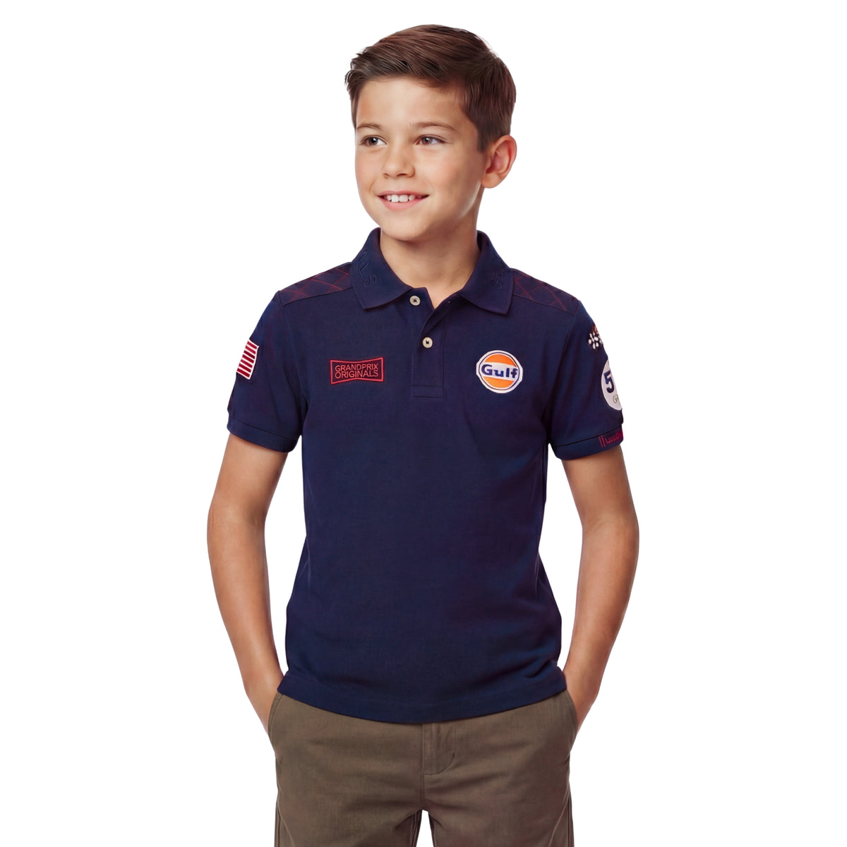 Kids Gulf Polo in Navy