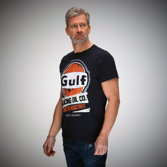 **NEW** Gulf Racing Oil T-Shirt in Navy