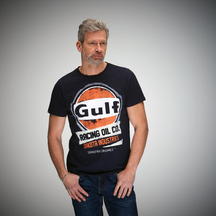 **NEW** Gulf Racing Oil T-Shirt in Navy