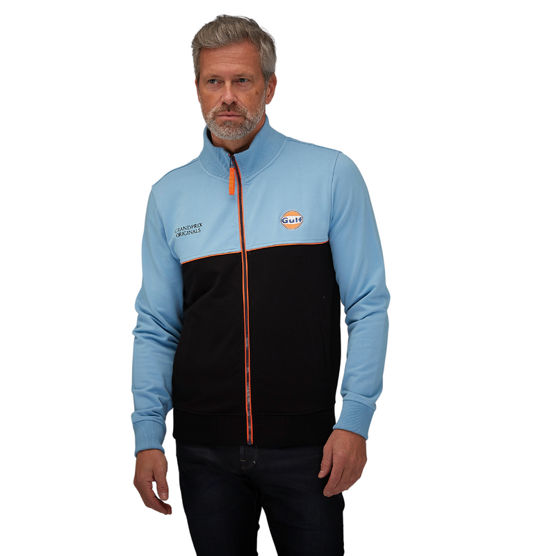 Gulf Raceway Cotton Zip Jacket in Blue and Black