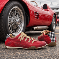 Men's Racing Sneaker in Corsa Rosso (Pepita Edition)