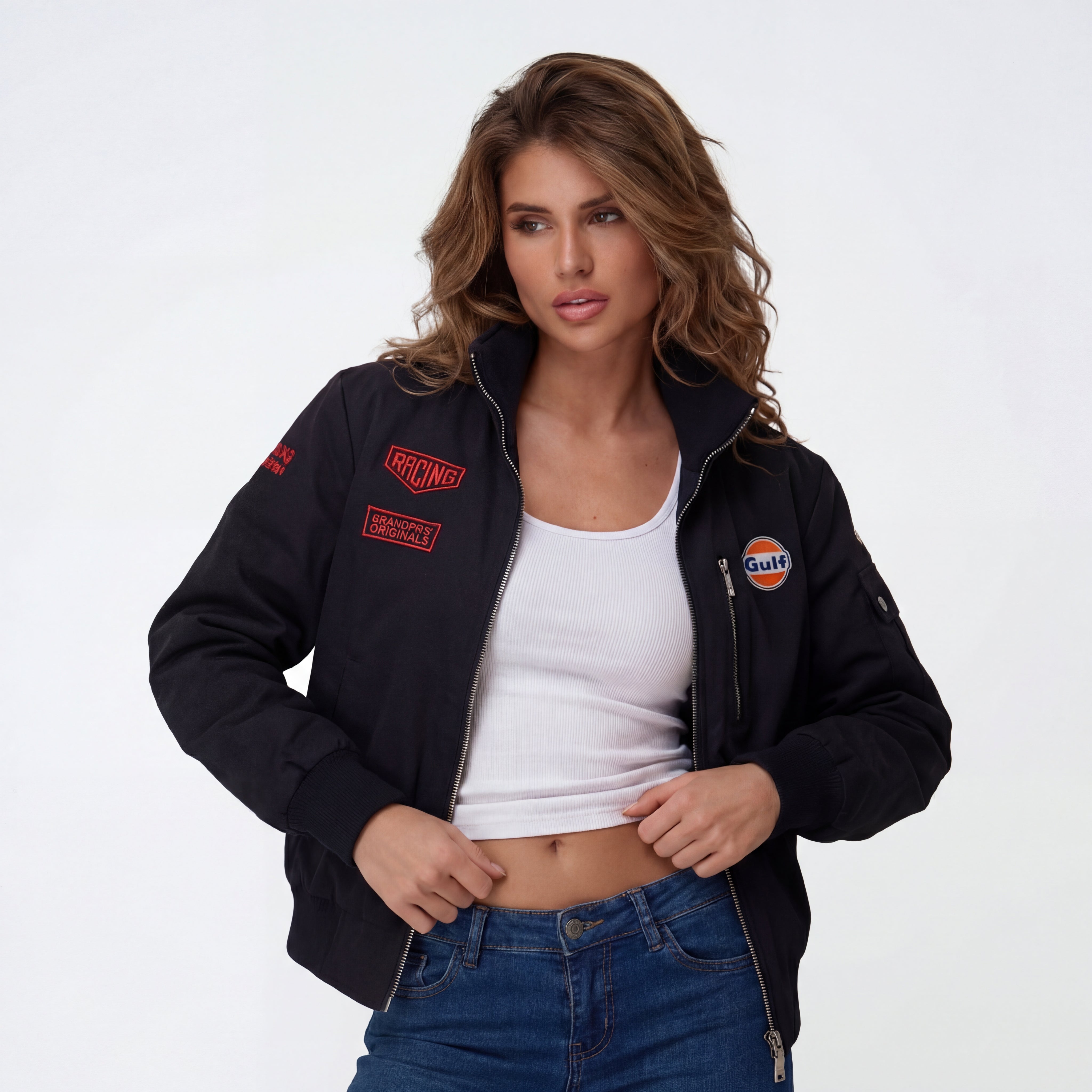 Gulf Sebring Lady Racer Jacket in Black – GrandPrix Originals USA