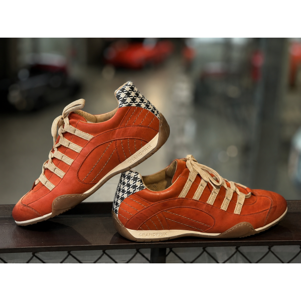 Men's Racing Sneaker in Vintage Orange (Pepita Edition)
