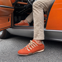 Men's Racing Sneaker in Vintage Orange (Pepita Edition)