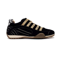 Women's Racing Sneaker in Black and Gold