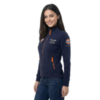 Women's Gulf Raceway Cotton Zip Jacket in Navy