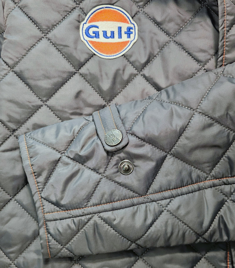 Gulf Gentleman Driver Quilted Jacket in Steel Gray