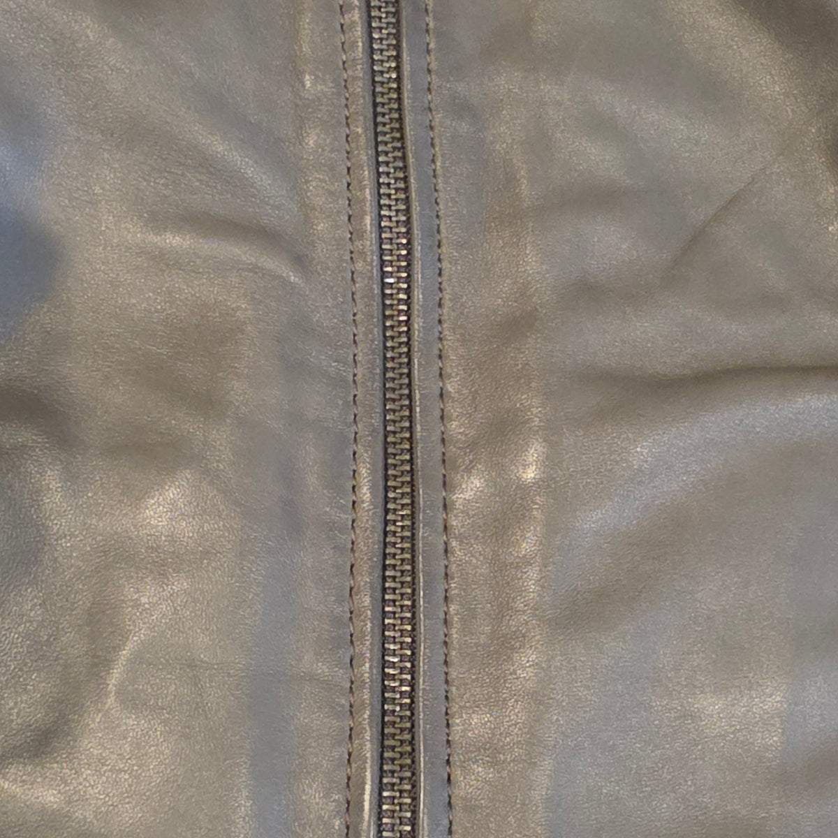 Women's Lambskin Leather Racing Jacket in Classic Gunmetal Grey