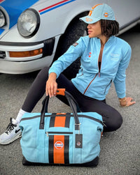 Women's Gulf Raceway Cotton Zip Jacket in Gulf Blue