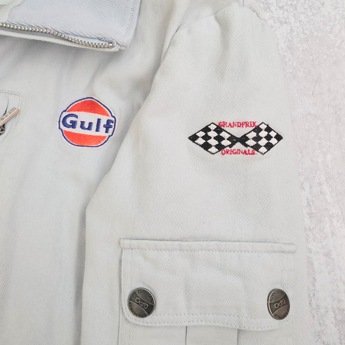 Gulf Sebring Lady Racer Jacket in Gulf Blue