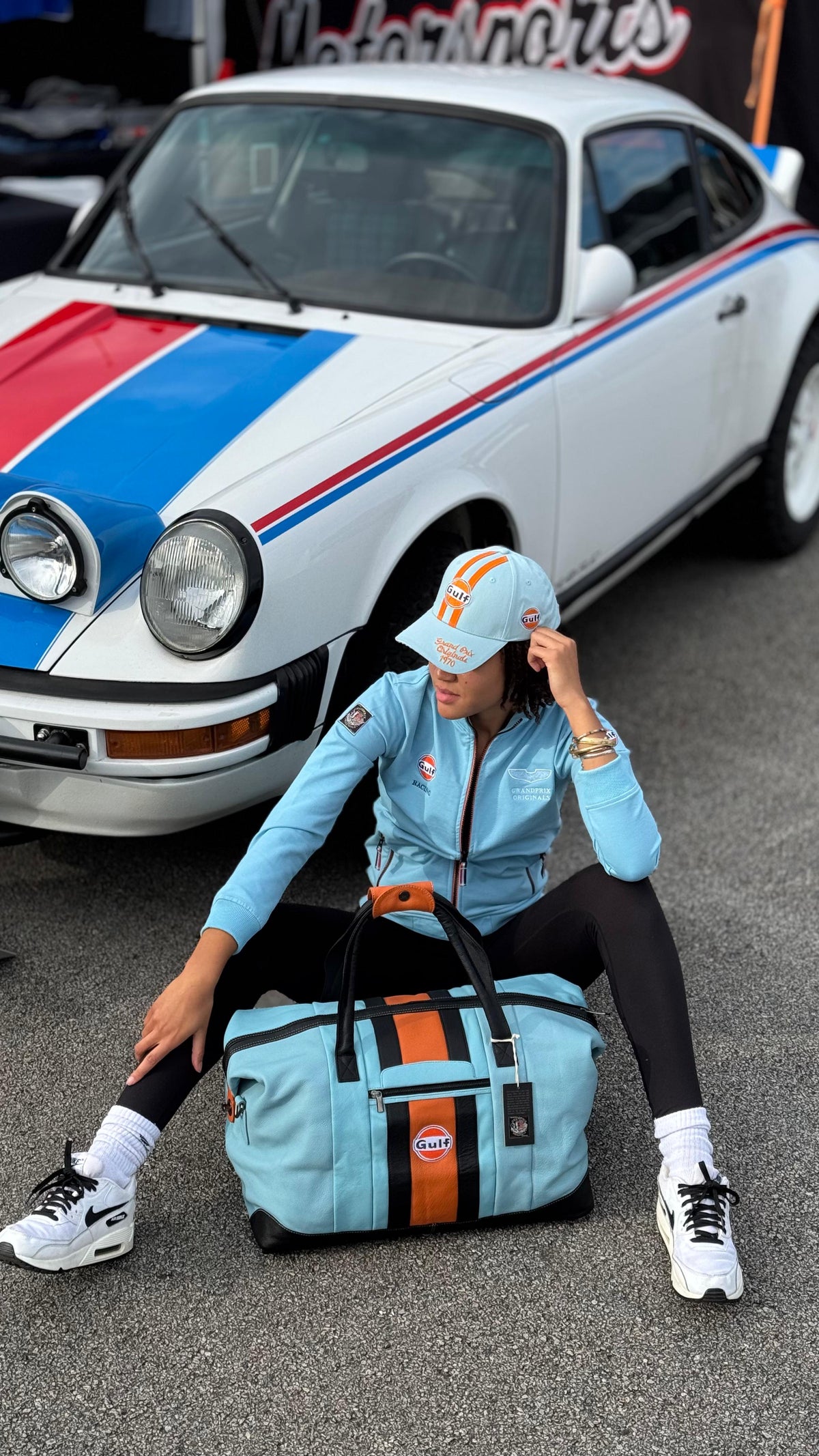 Women's Gulf Raceway Cotton Zip Jacket in Gulf Blue
