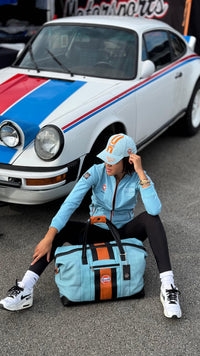 Women's Gulf Raceway Cotton Zip Jacket in Gulf Blue